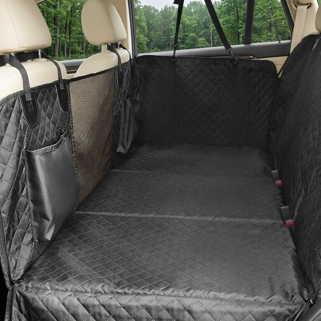 Hard-Bottom Dog Back Seat Extender — One Flat Floor, No Footwell Gap